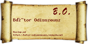 Bátor Odisszeusz névjegykártya